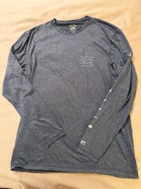 Billabong Long Sleeve Heather Gary UPF 50+ Graphic Logo Tee